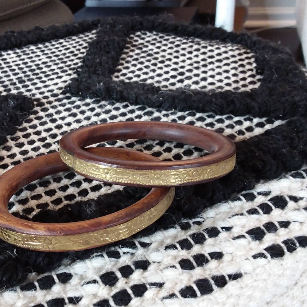 Vintage wood bangles